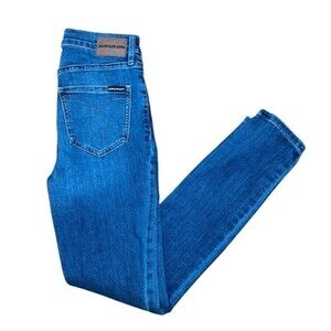Calvin Klein Repreve Women's Size 27 Mid Rise Stretch Skinny Blue Jeans